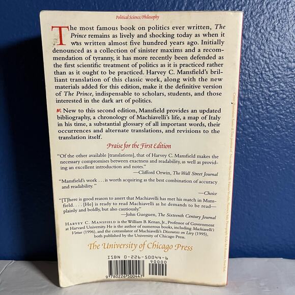 The Prince by Niccolo Machiavelli Second Edition book College Required Textbook - Picture 2 of 12